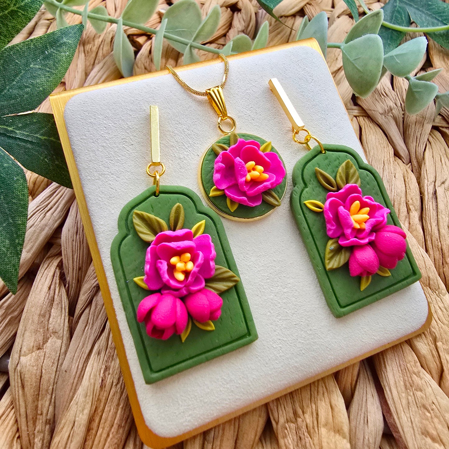 The Peony Collection - Moroccan Inspired with Gold Tone Bar Stud