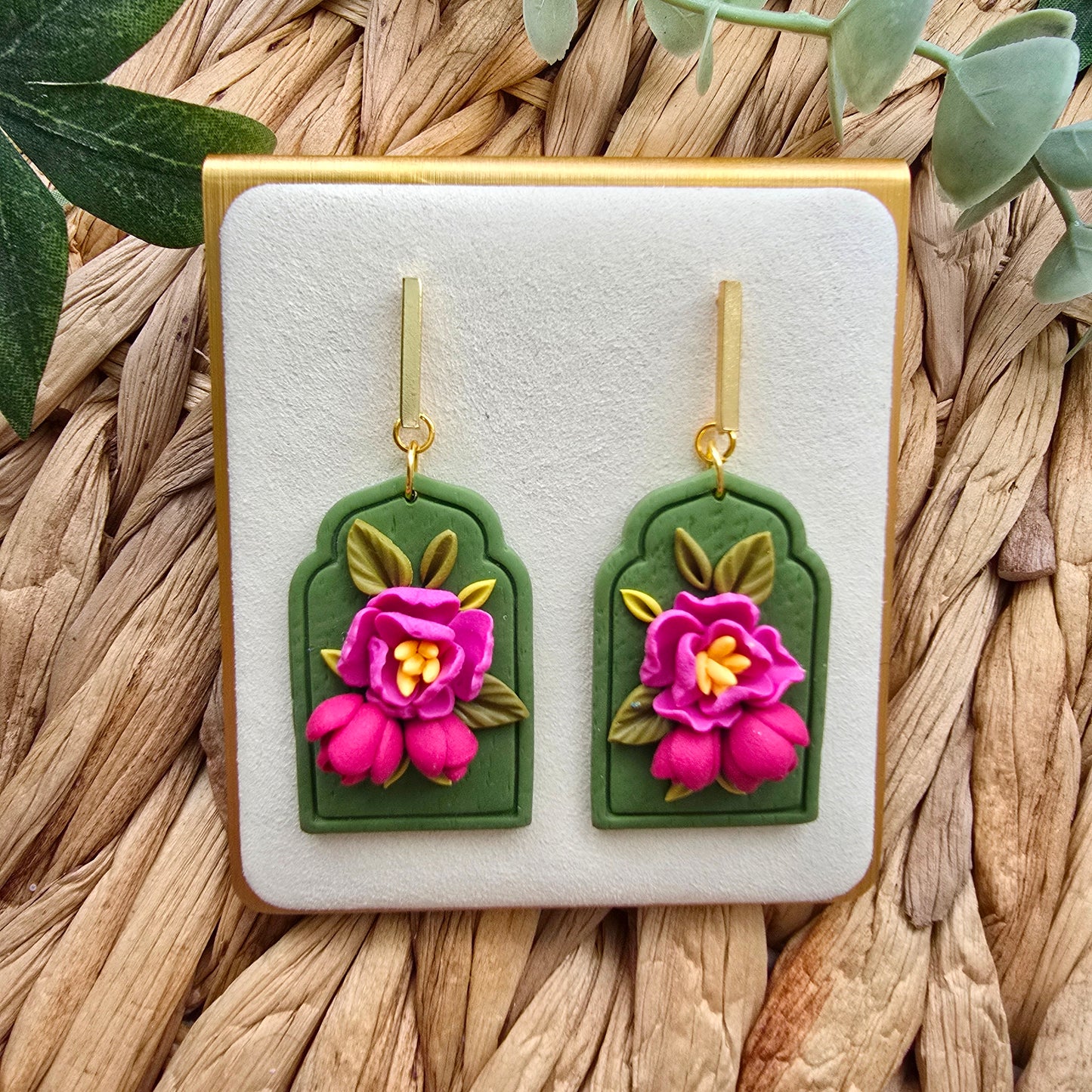 The Peony Collection - Moroccan Inspired with Gold Tone Bar Stud