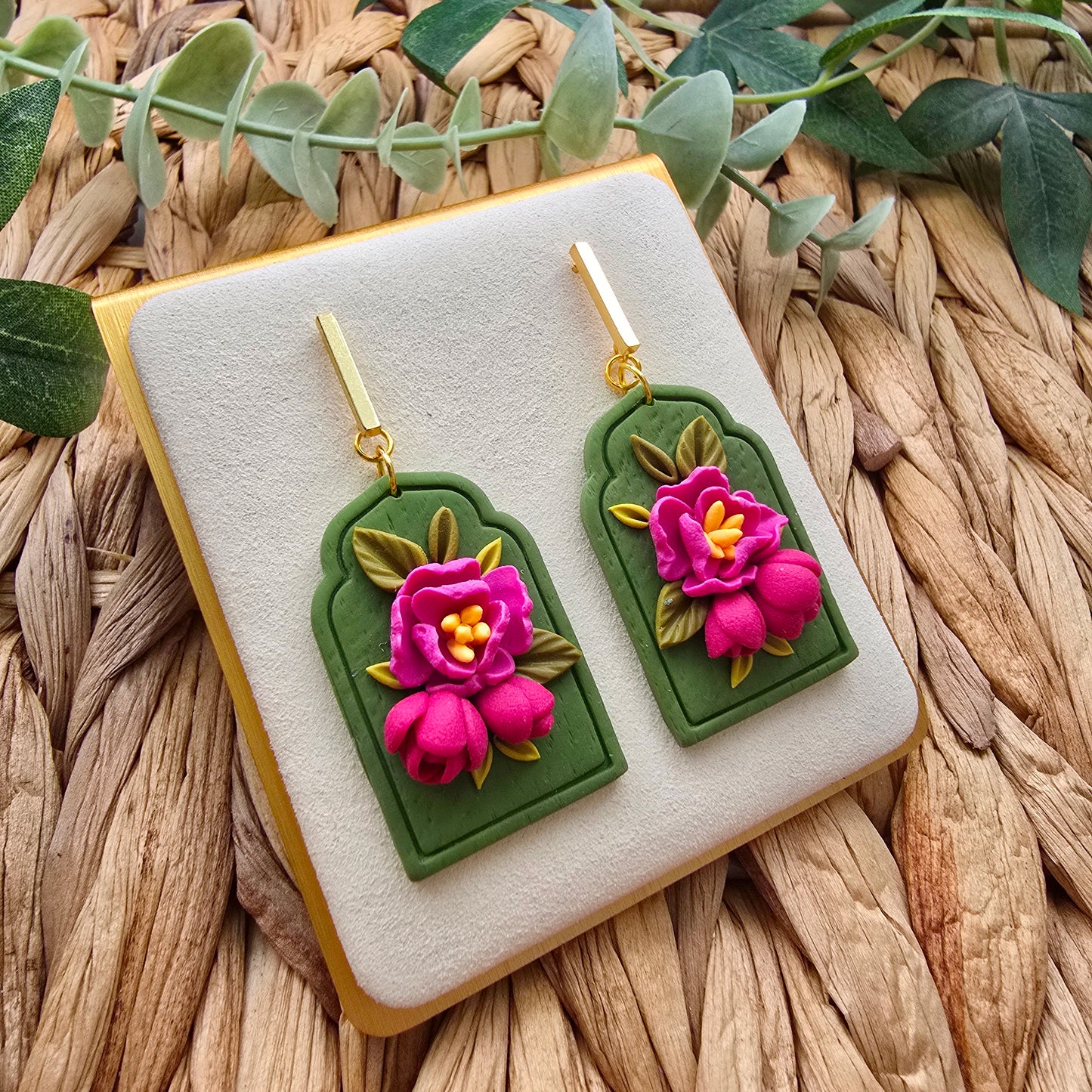 The Peony Collection - Moroccan Inspired with Gold Tone Bar Stud