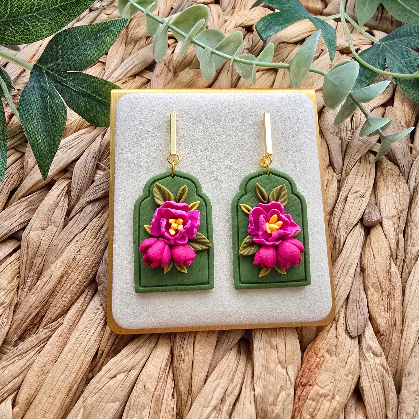 The Peony Collection - Moroccan Inspired with Gold Tone Bar Stud
