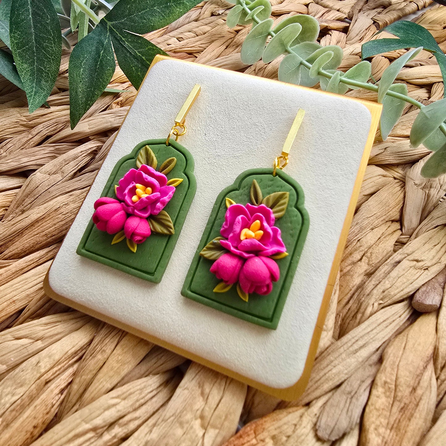The Peony Collection - Moroccan Inspired with Gold Tone Bar Stud